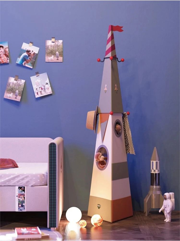 Appendiabiti per bambini Appendiabiti dal pavimento al soffitto Scaffale Libro illustrato Scaffale per giocattoli