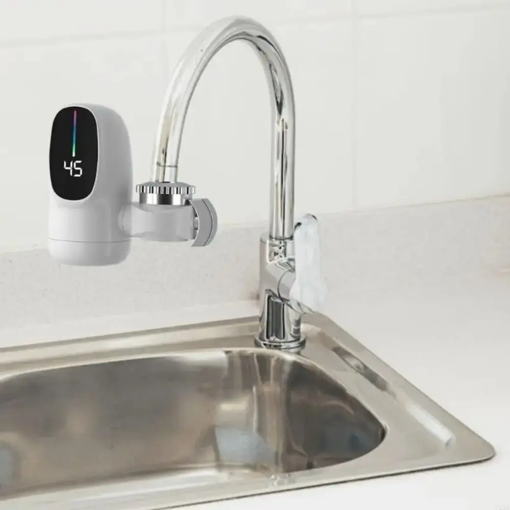 

Проточный водонагреватель 3000 Вт с быстрым нагревом, цифровым дисплеем и портативным электрическим краном для горячей воды с отображением температуры