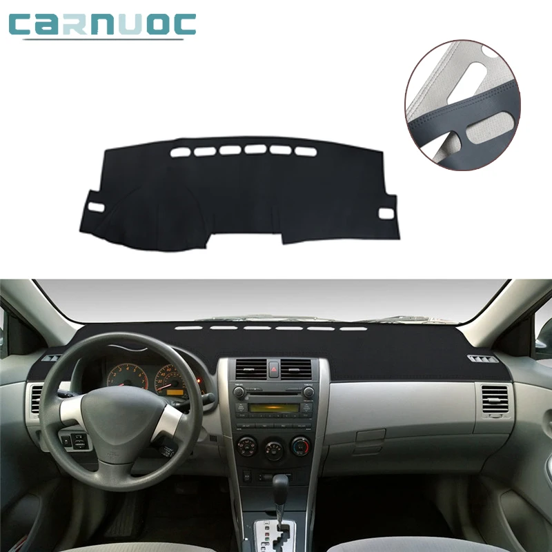 Leather Dashmat Dashboard Cover Car Pad Dash Mat SunShade Carpet Custom Car Accessories For Toyota Corolla Altis G10 2007-2013