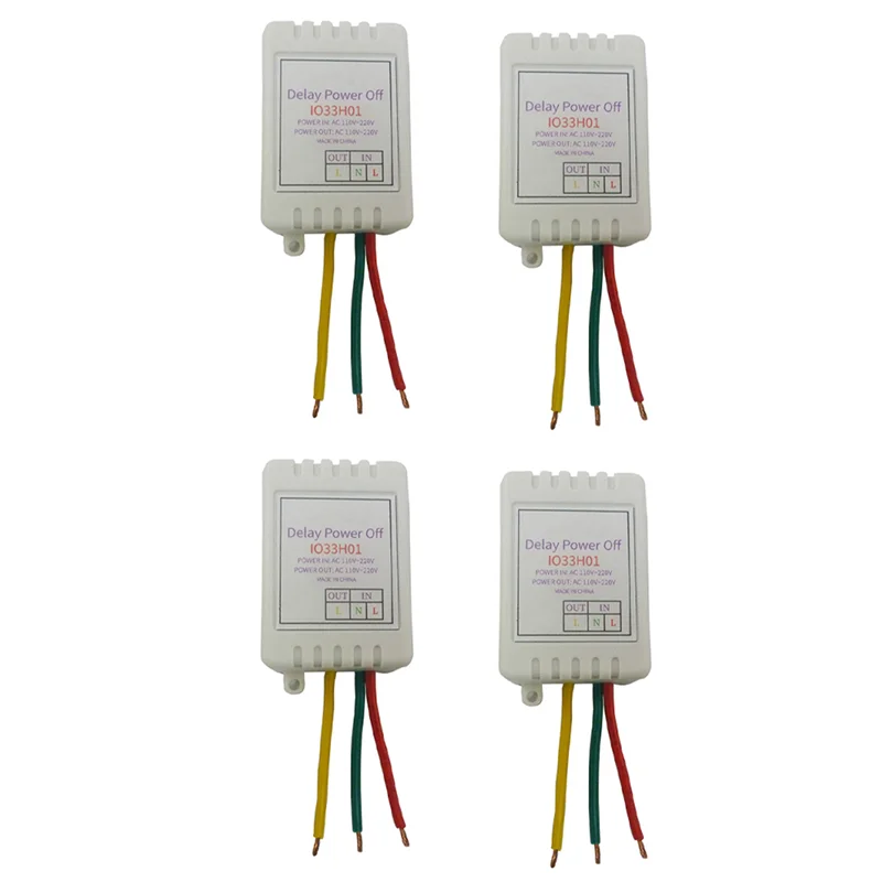 4X 1-480Min Timer Regolatore di ritardo di disconnessione regolabile AC110V 220V Ritardo di accensione OFF Interruttore relè Uscita tensione 7A B