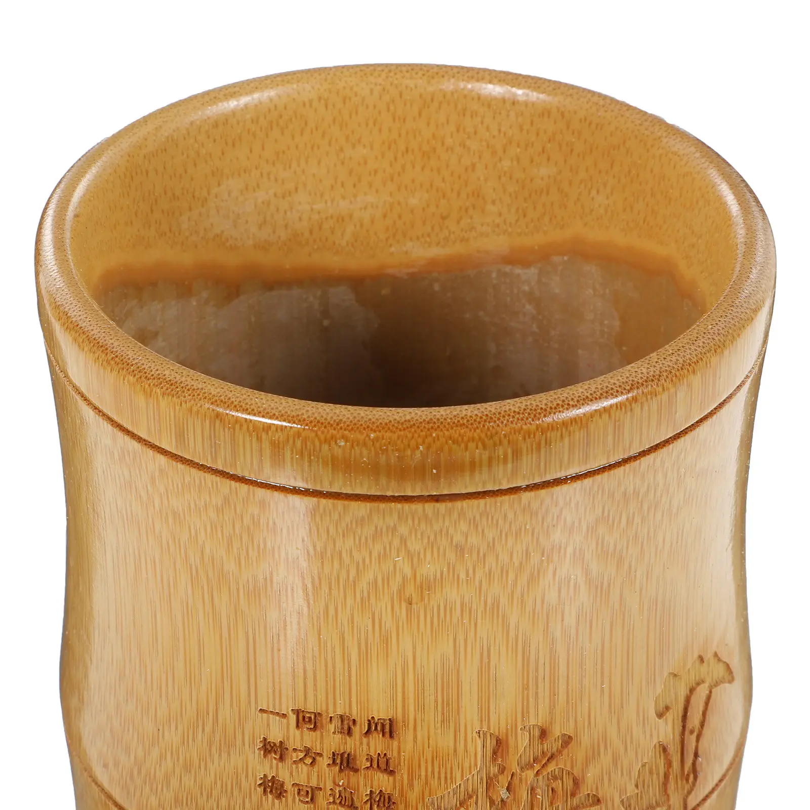 Bamboo Pen Holder Brush Storage Container Vintage Chinese Style Desktop Organizer Stationery Makeup Brush Holder