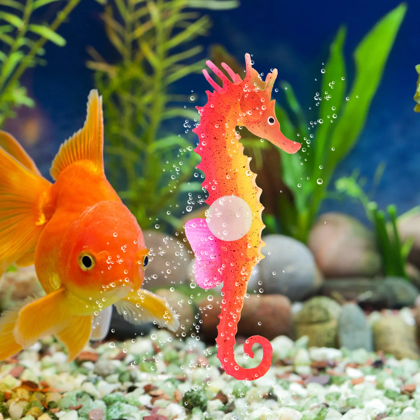 

Realistic Red Decoration for Aquarium Fish Tank Compact Animal Ornaments Household Decor AccessoriesSeahorse