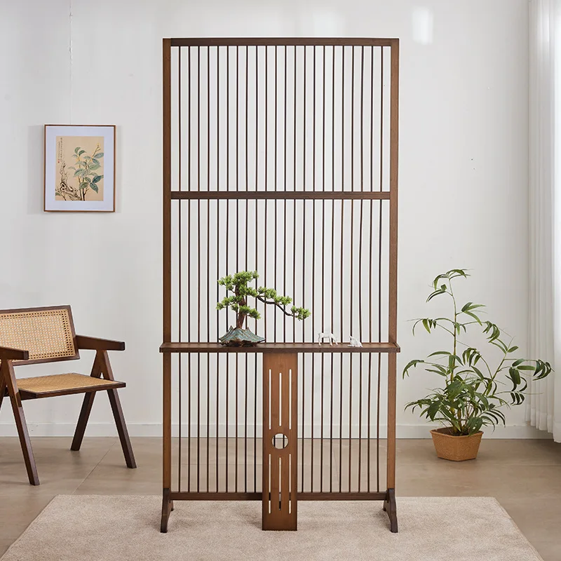 H ^ c screen living room decoration home mobile solid wood partition modern simple new Chinese screen partition bamboo