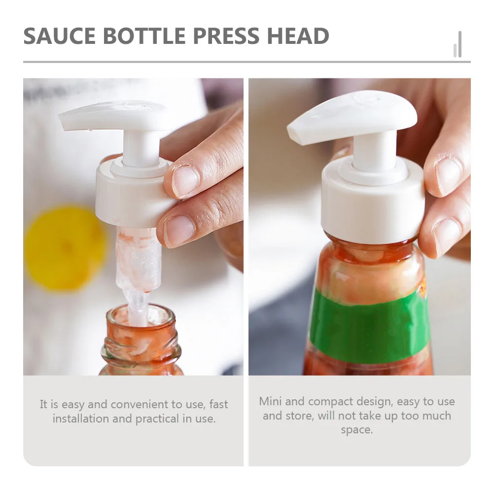 10 juegos de boquillas para botella de salsa de ostras, repuesto de bomba de prensa de plástico, accesorios prácticos para bomba de botella de cocina, boquilla de prensa