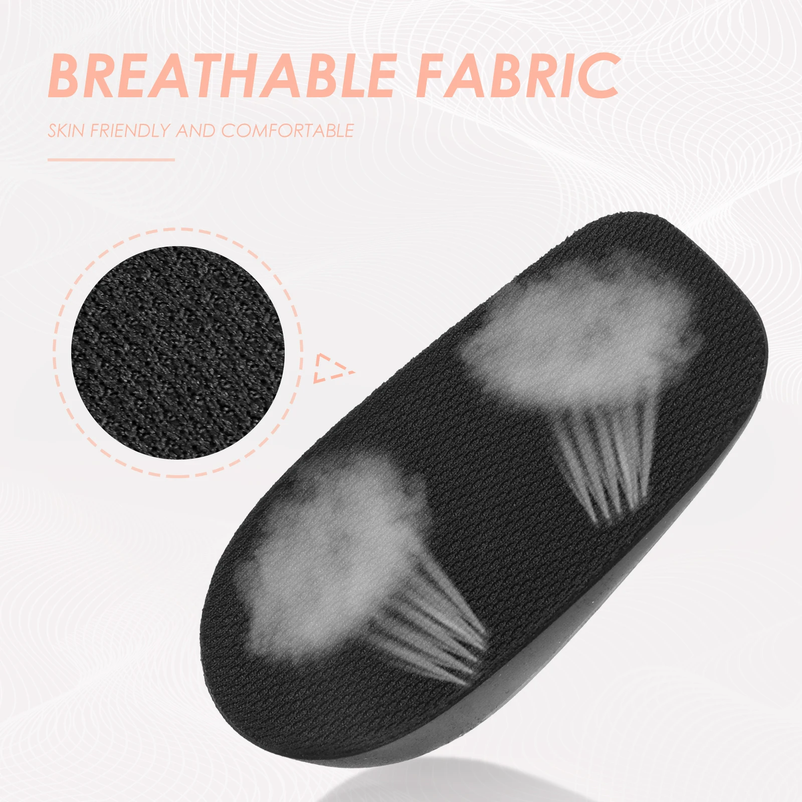 

1 Pair Silicon Heel Pads Height Increase Insoles Hidden Self-Adhesive Shoe Inserts Breathable Reusable Foot Cushion Invisible