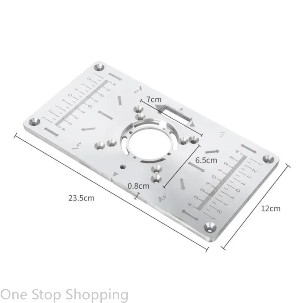 Multifunctional Aluminum Router Milling Table Insert Plate Trimmer Engraving Machine Woodworking Bench Tools