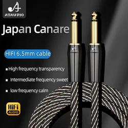 Hifi 6.5mm gitara Audio kabel 6N OFC 6.35mm 1/4 Cal Mono Jack gitara kabel do gitary elektrycznej wzmacniacz miksujący