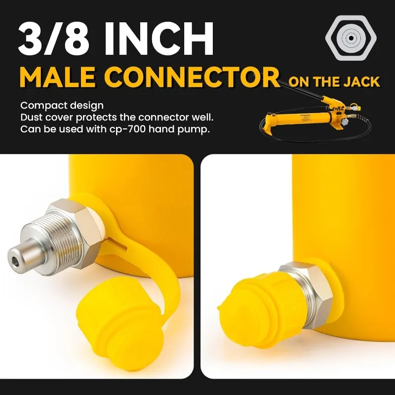 NEWTRY 30 ton hydraulische krikcilinder lange krik 6” slag draagbare hydraulische ram industriële hefkrik Porta Power Retract Aut