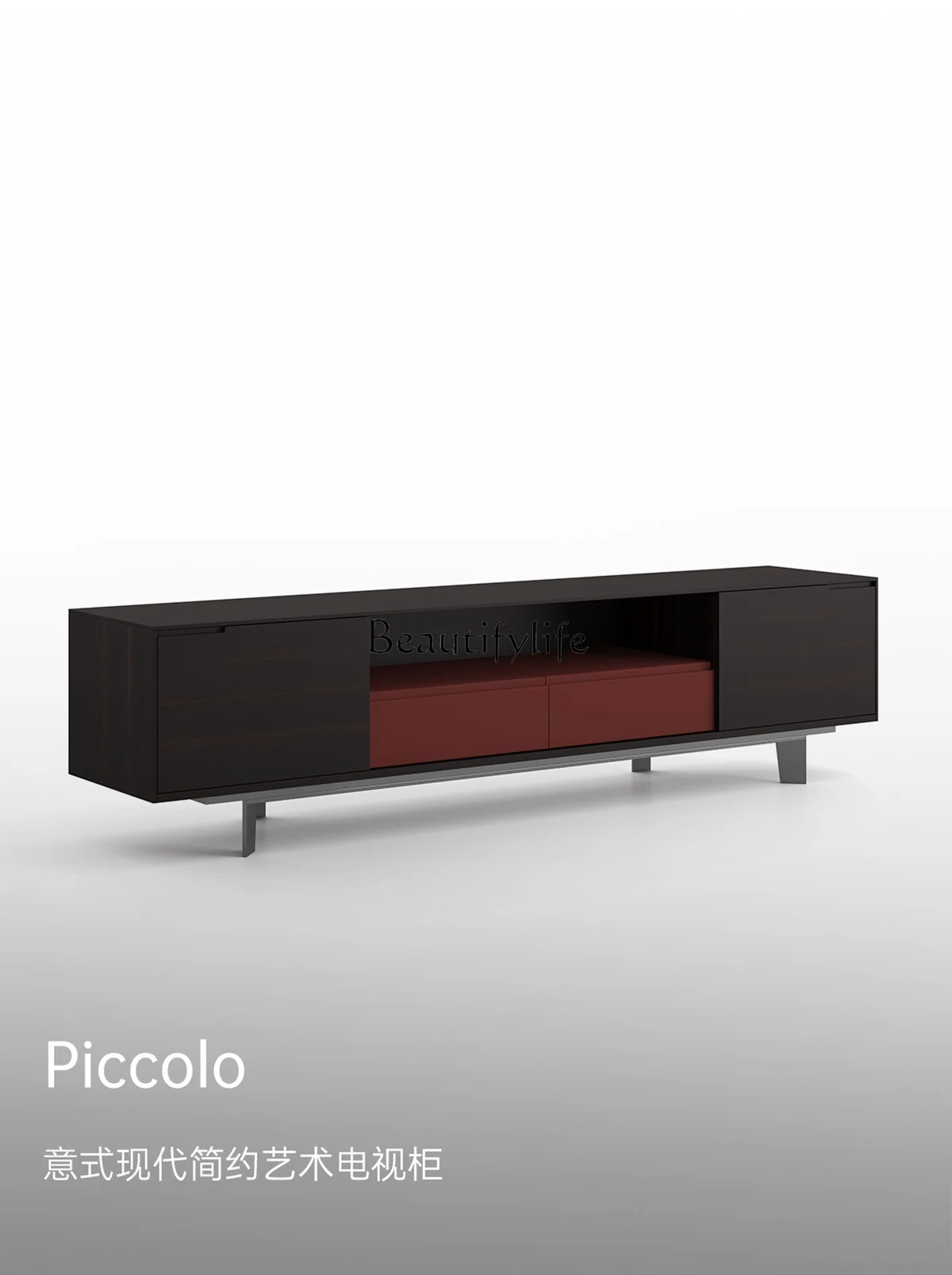 Italian-Style Light Luxury High-Leg TV Cabinet Modern Minimalist Living Room Locker