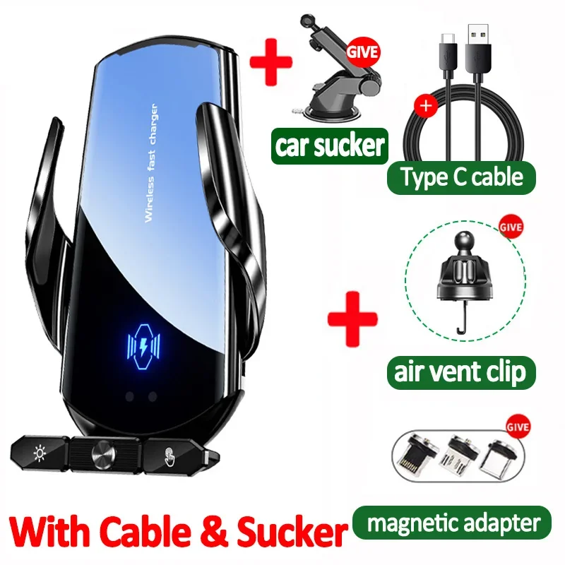 Draadloze Oplader Auto Auto Magnetische Ontluchter Telefoon Houder Voor iPhone 16 15 14 13 Samsung Xiaomi Inductie Snelle Laadstation - afbeelding 1