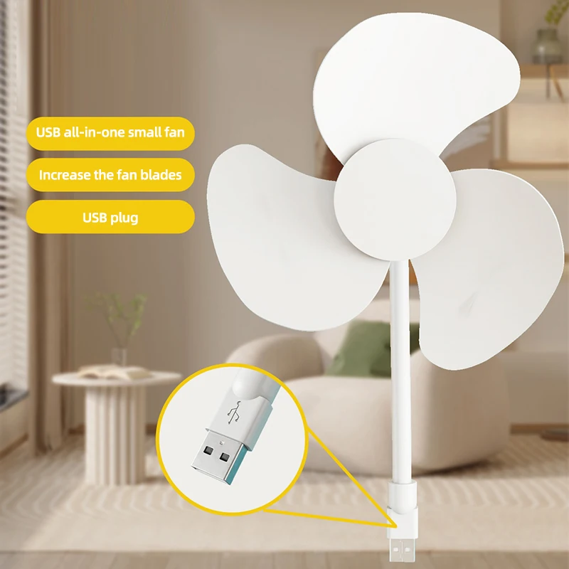 USB Plug in Fan Plug and Play Low Noise Portable Fan with Switch 360 Adjustable Cooling Fans for Indoor Outdoor Fishing Home