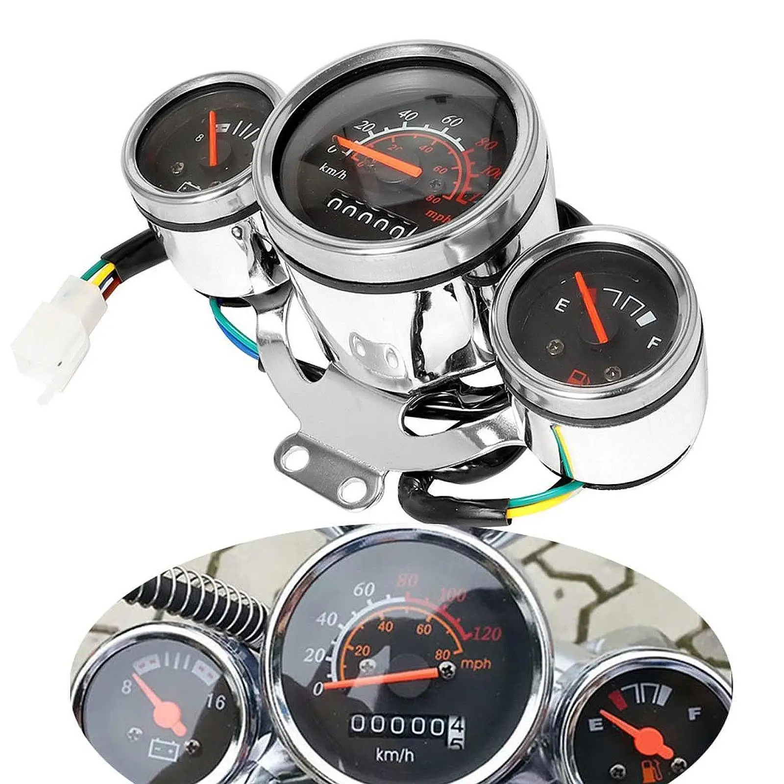 

Motorcycle Instrument Kit Professional Accurate Data Odometer Easy to Read Fuel Gauge Digital Tachometer Motorcycle Accessories