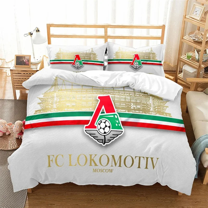 Moscow Cska Lokomotiv Spartak Krasnodar Soccer Club Bedding Set King Queen Double Full Twin Single Size Girl Bed Linen Set