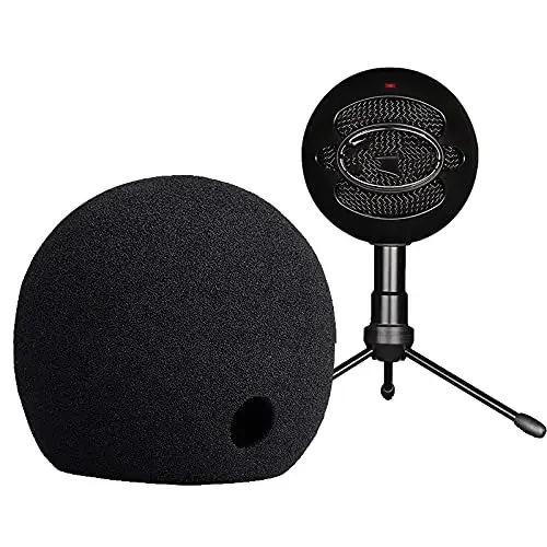 V-MOTA Customizing Microphone Windscreen Foam Cover Compatible with Blue Snowball iCE Microphone Audio Quality (Black)