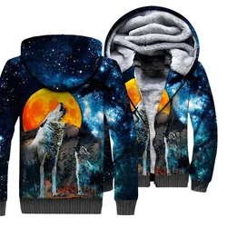 Sweat à Capuche avec Fermeture Éclair pour Homme et Femme, Veste Chaude d'Hiver en Velours Double Plus, Costume de Cosplay, JR09