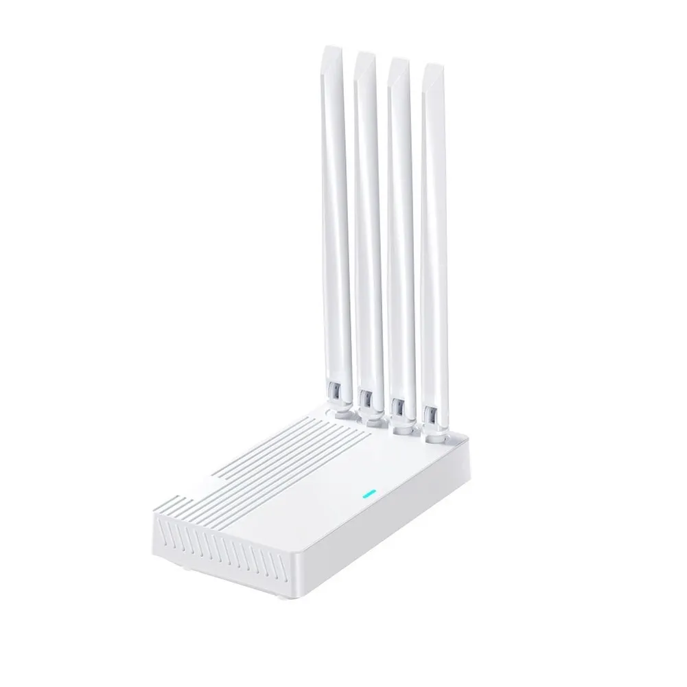 Wireless Foldable Router for Home Use with Fast Setup Lag Free Streaming Gaming Support 4 x 100Mbps LAN Ports White