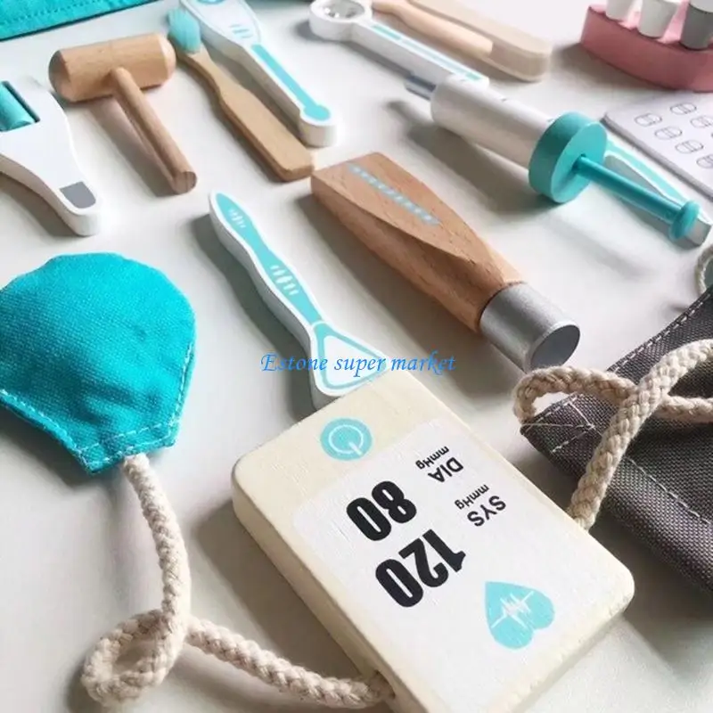 مجموعة ألعاب طبية محاكاة 090B مع ميزان حرارة للحمى، مجموعة هدايا للحفلات للفتيات والأولاد #3