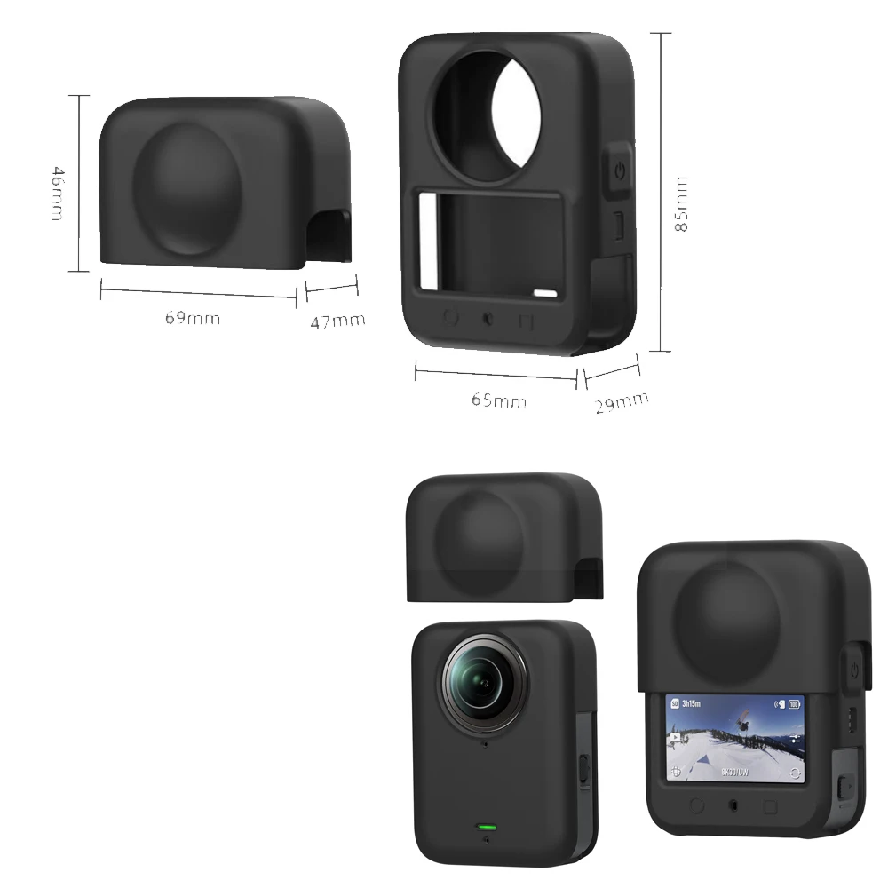 

Silicone Case for DJI OSMO 360, Soft Protective Sleeve Skin Cover with Lens Case Anti-Scratch Protector Case Camera Accessories