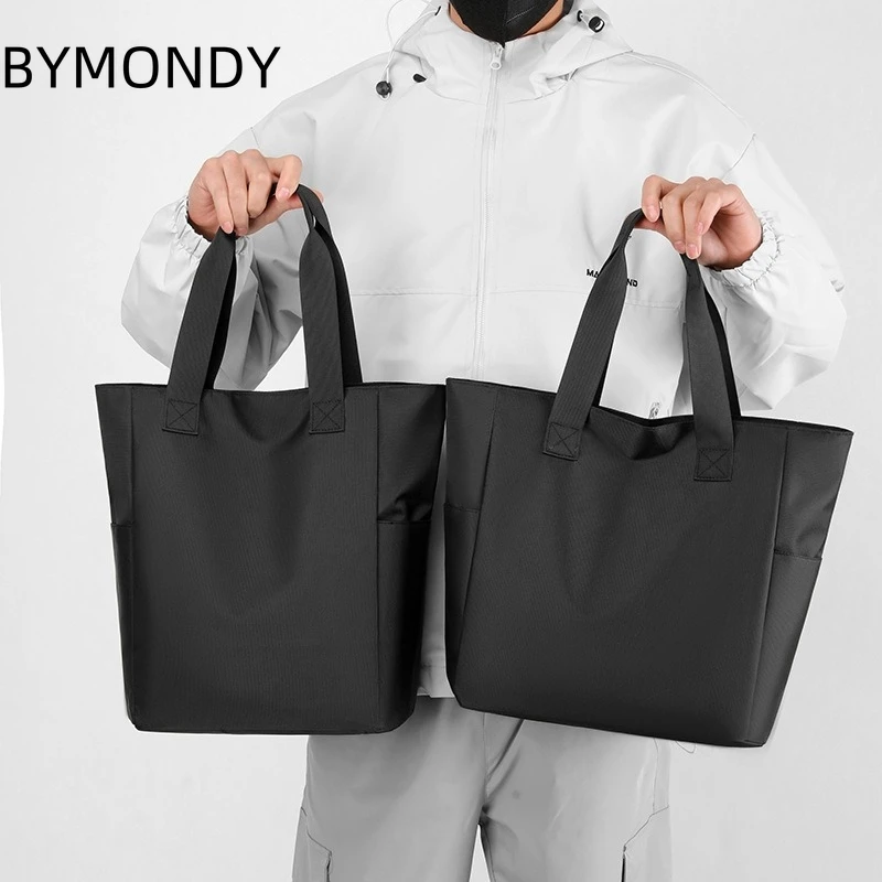 BYMONDY-Sac à Main observateur et Décontracté pour Homme et Femme, Étui à Bombes, Simple, Noir, Bleu, Grande Capacité, Rangement de Voyage, Fichiers d'Affaires