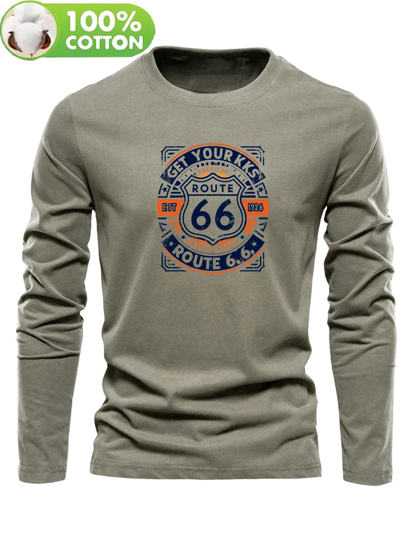 Men's long sleeved round neck loose oversized autumn and win