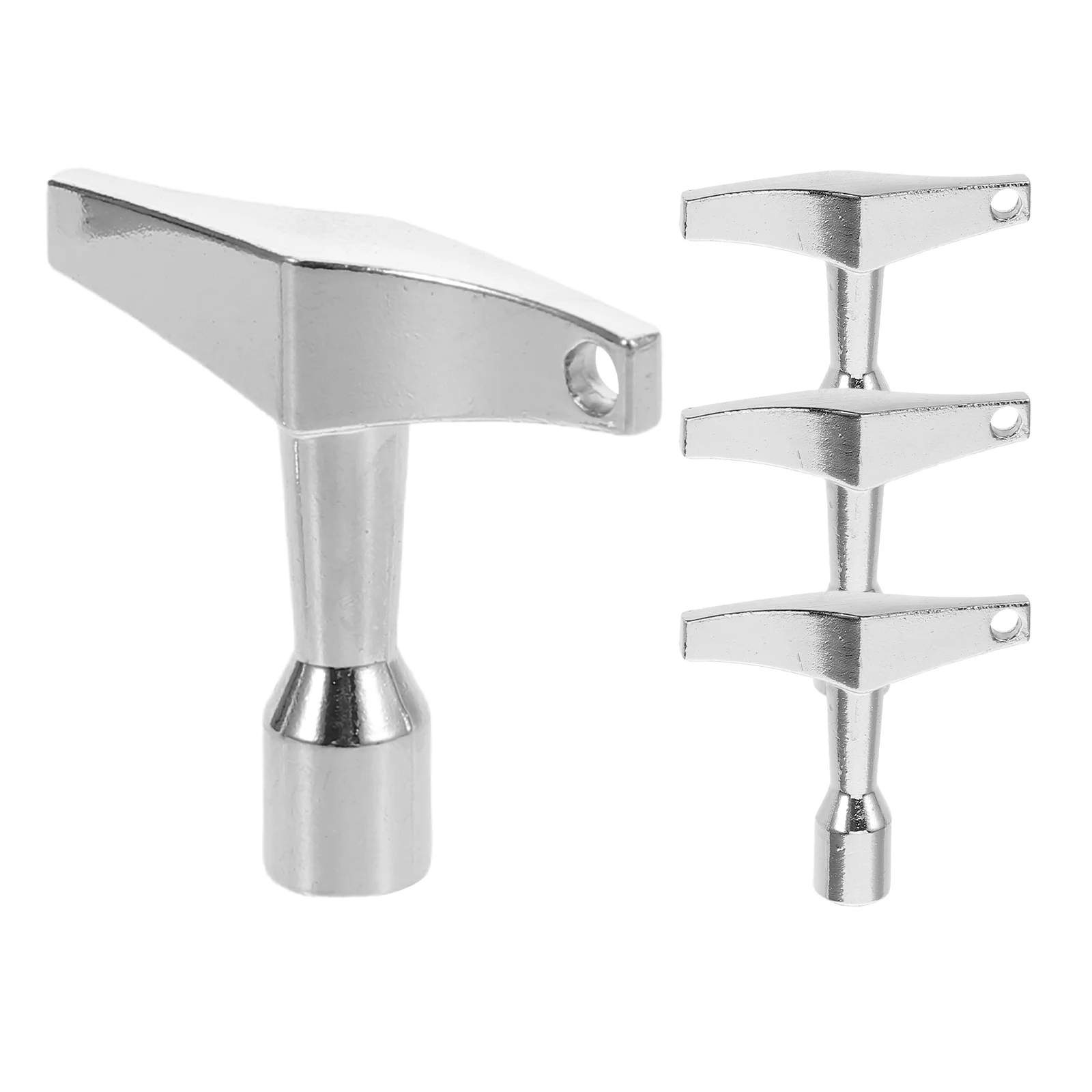 

4Pcs Silver Drum Key Tuner Set Universal Compatibility for Snare and Bass Drums Stylish Modern Finish for Enhanced Visual Appeal
