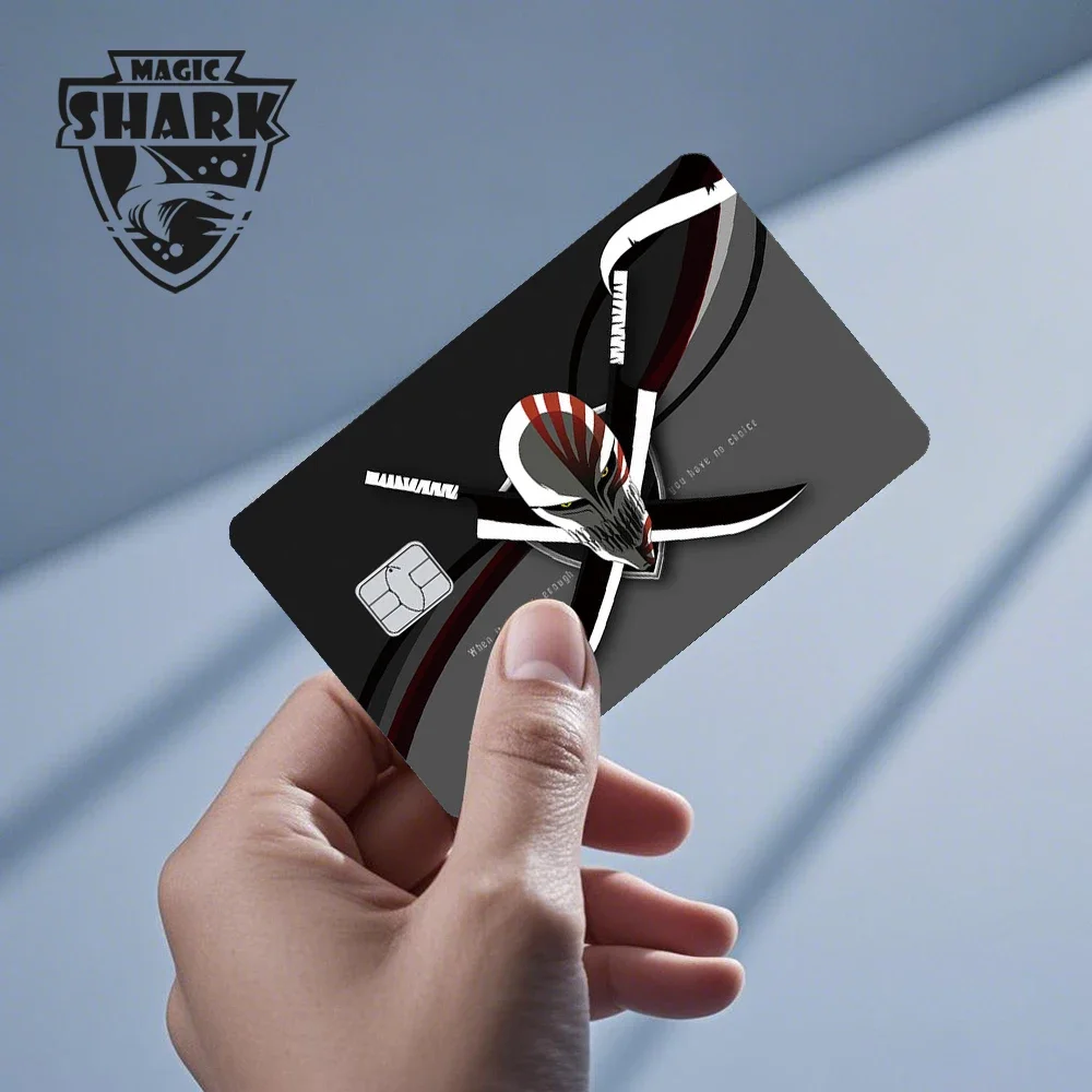 1 PC ด้านหน้าอะนิเมะการ์ตูน Titan Cat เกมสติกเกอร์กันน้ําฟิล์มผิวสําหรับบัตรเครดิตเดบิต Bank Card