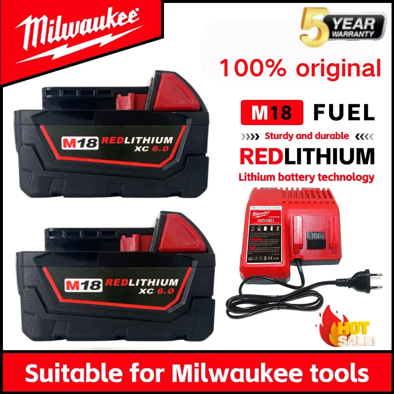 

Original Milwaukee M18 18V rechargeable lithium-ion battery M18B6 600mAh,with anti-counterfeiting label, Milwaukee tool battery
