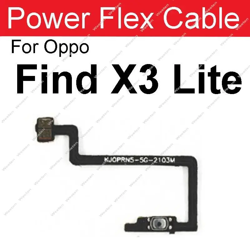 Cable flexible de volumen de alimentación para OPPO Find X2 X3 Lite X2 X3 Pro, botón lateral de volumen de alimentación, piezas de repuesto de cinta