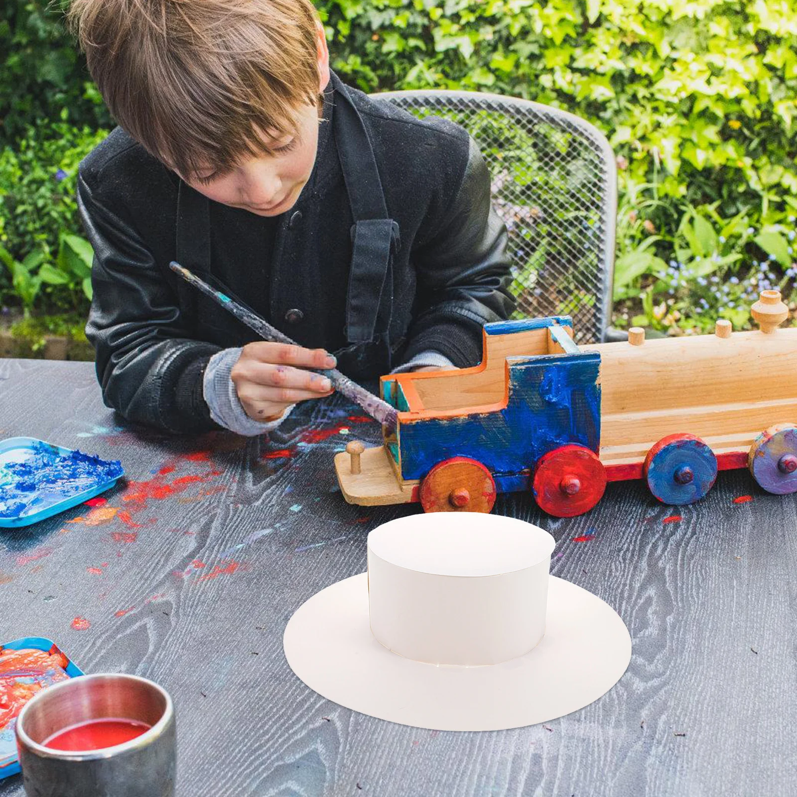 어린이를위한 5pcs Diy 종이 모자 빈 공예 태양 모자 어린이 미술 그림 가족 활동 수제 모자 파티 장식