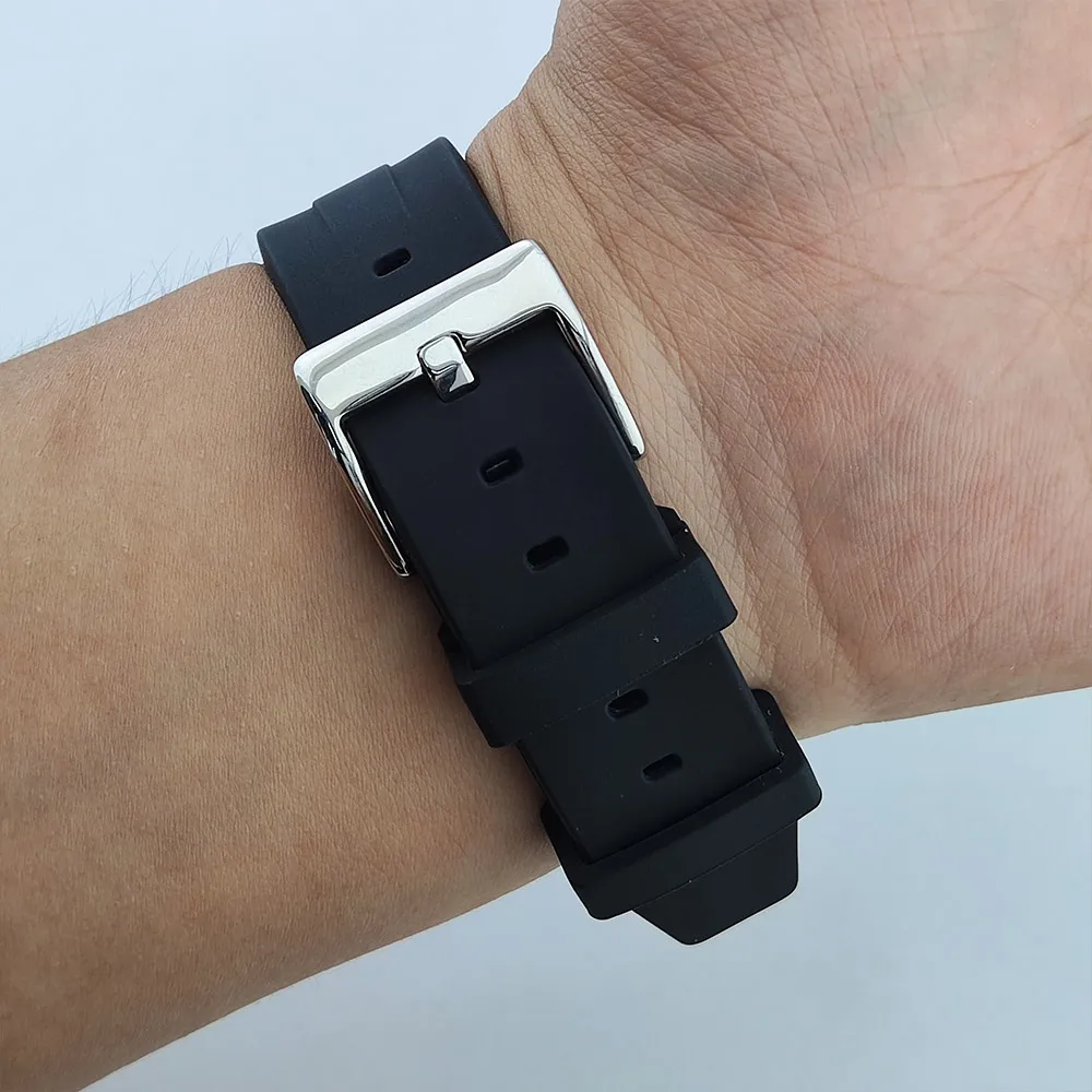 Boîtier de montre Transparent 40mm, ensemble de bracelets de montre 20mm, boîtier en plastique acrylique lumineux vert pour mouvement NH35/NH36/NH34, bracelet en caoutchouc