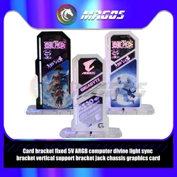 GPU Holder Protector Prevent Falling Device,Graphics Card Supporter Mirror Design Brand Belief Logos Option, 5V ARGB New Arrival