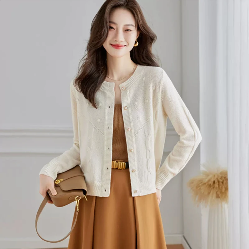 Macio aconchegante malha aberta cardigan primavera outono outerwear torção flor lã tomada bens longo sve redondo ne ort sle