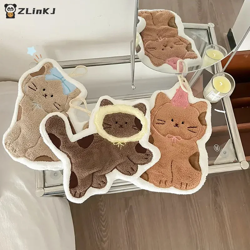 1Pcs Cartoon Hand Towel Quick Drying Simple Pattern Quick Drying Hand Towel For Kitchen Bathroom
