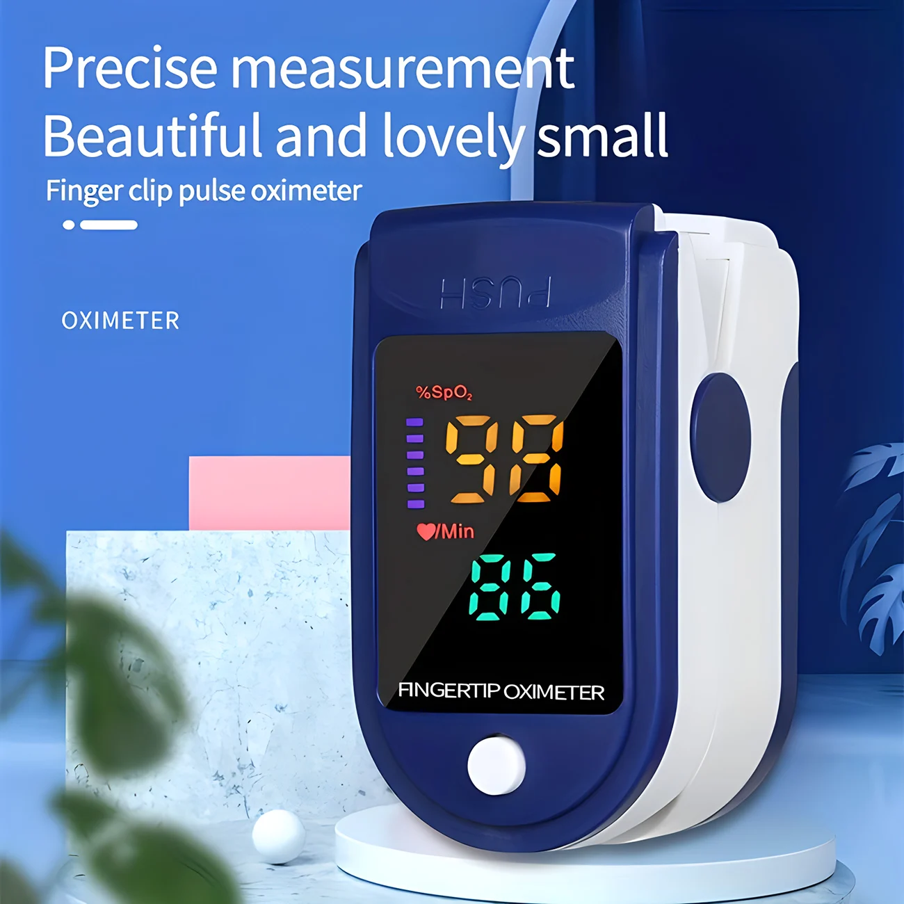 2-in-1 Household Infrared Forehead Temperature Gun Electronic Thermometer + Accurate Finger Clip Type Pulse Oximetry Oximeter