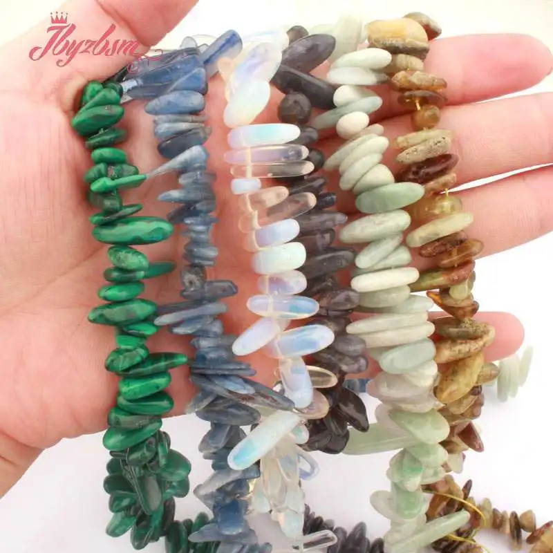 8-12x13-16mm Natural Kyanite Cordierite Aagte Opal Ametrine Stick Irregular Spacer Stone Beads For Necklace Jewelry Strand 15\