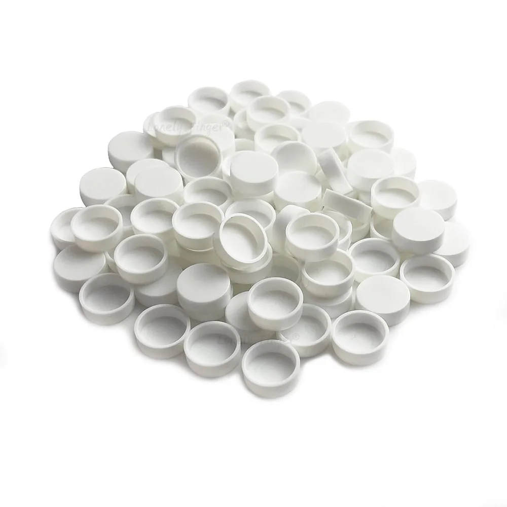 

50/100/200 PCS Empty Round Watercolor Pans – 0.6ML White Plastic Mini Paint Pans for Watercolor Palette, Travel Kits, & Artists