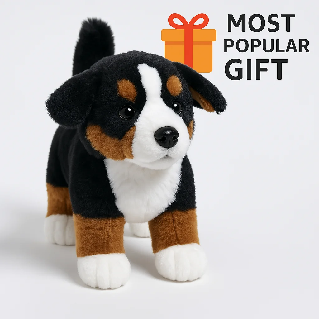Berner Sennenhond Knuffel 9,8 Inch Super Realistische Hond Pop Troostende Metgezel Pop Kinderen Verjaardagscadeau Hond Shap