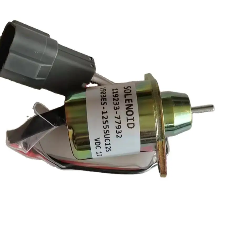 12V 119233-77932 Fuel Shut Down Solenoid Fits Yanmar 3TNV88 19233-77931 For Woodward 1503ES-12S5SUC12S