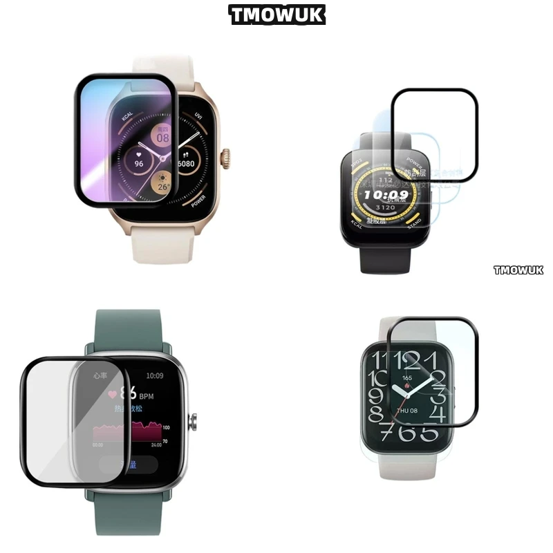 

For Amazfit BIP 3 5 6 U Pro Active Unity GTS 2E 2 3 4 MINI - High - Clarity Soft Flexible Screen Protective Film - 3D Curved Ful