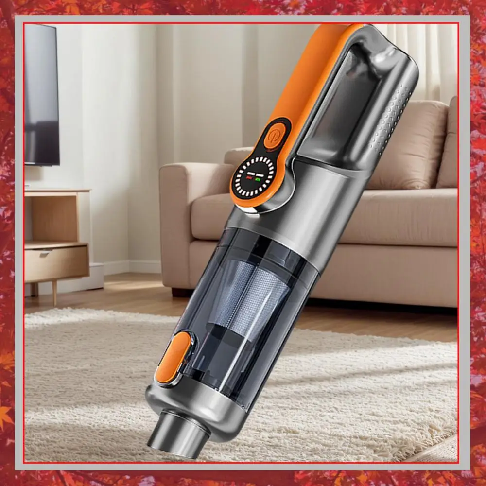 

17000PA High Power Mini Vacuum Cleaner with LED Light Handheld Vacuum Portable Cordless Compressed Air Duster for Car Home