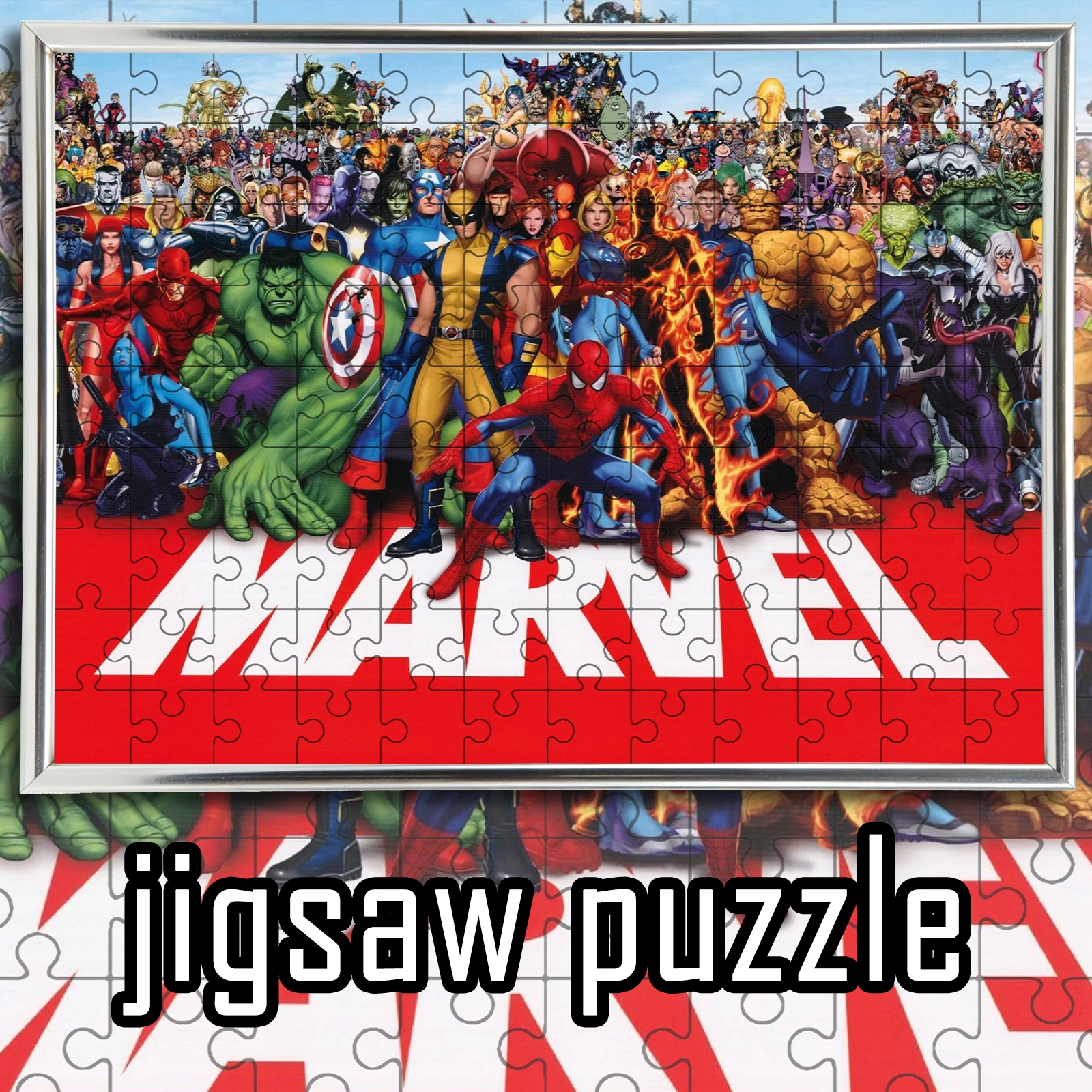 

Тематический пазл серии Marvel Heroes, 108/200/300/500/1000 элементов, деревянная напольная игра-головоломка, классное украшение для дома, подарок