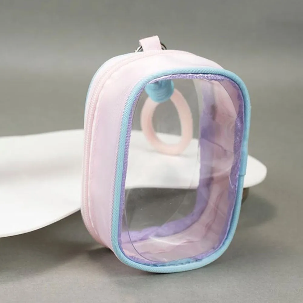 Portátil 10cm transparente boneca saco de exibição zíper boneca saco de armazenamento pvc claro ao ar livre saco de exibição de boneca ao ar livre