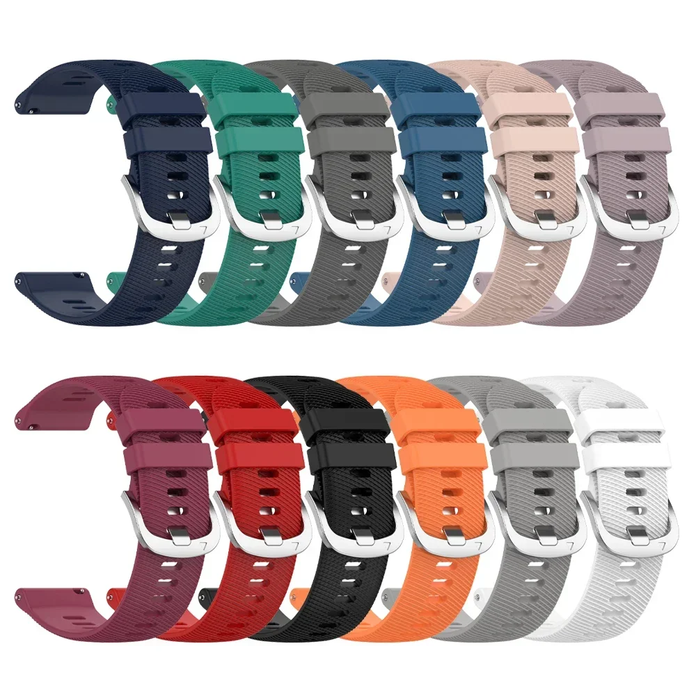 22 مللي متر 20 مللي متر سيليكون حزام لساعة هواوي GT5 4 برو 46 مللي متر GT 2 3 42 مللي متر سوار ناعم Garmin Forerunner 165 255 265 معصمه