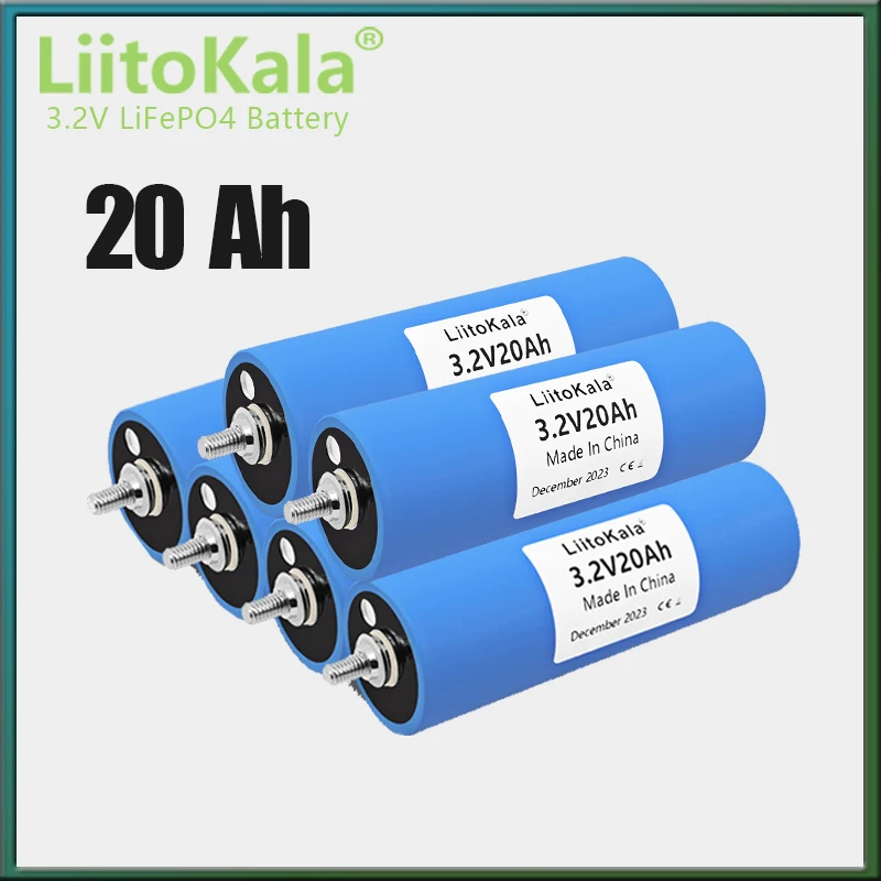 

LiitoKala 3.2V 20Ah Battery LiFePO4 phosphate Cell for 4S 12V 24V Motorcycle Car motor batteries Modification Inverter Grade A