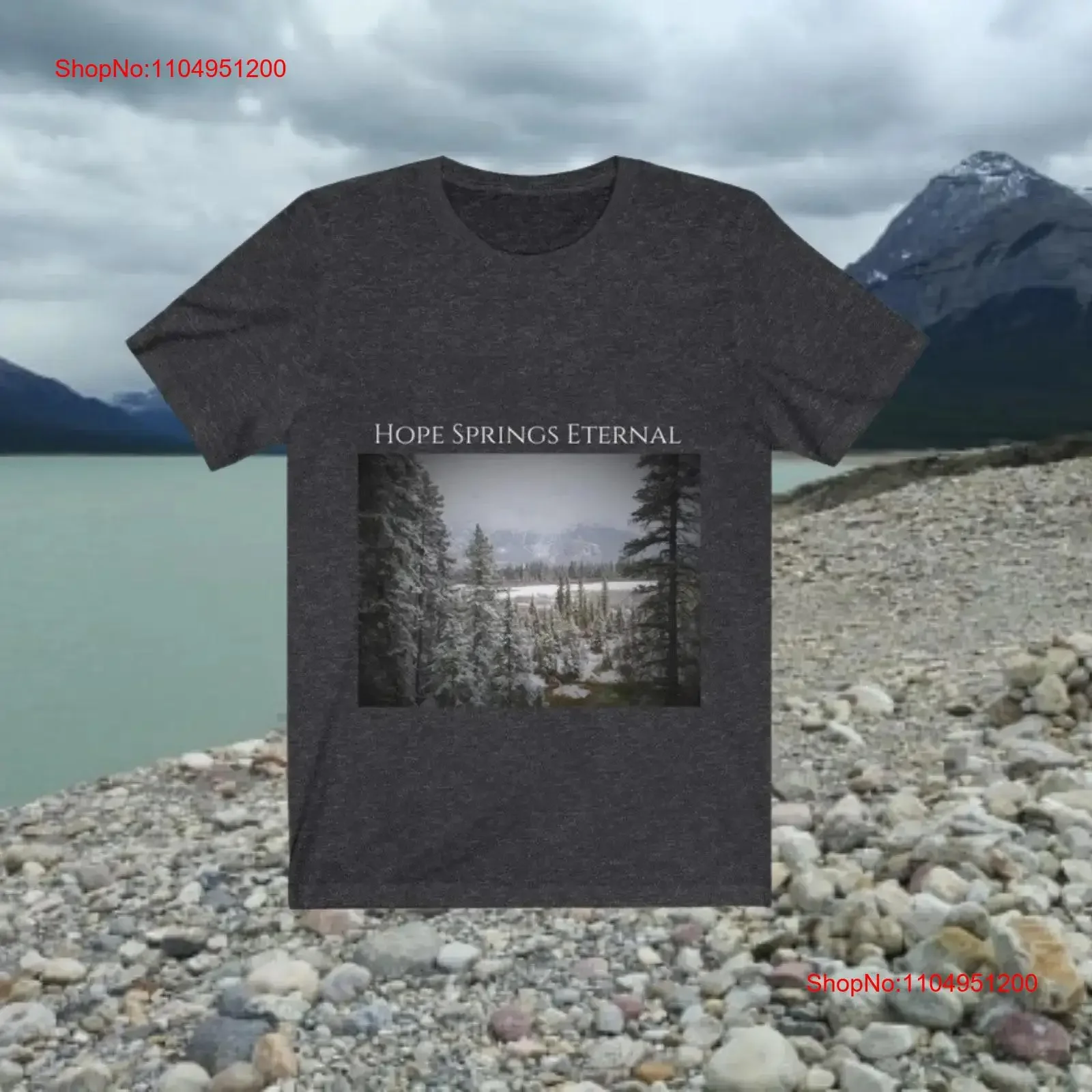 

Футболка Hope Springs Eternal, винтажный стираный удобный топ для повседневной носки, дышащая уличная одежда с графическим рисунком, растягивающаяся мужская одежда