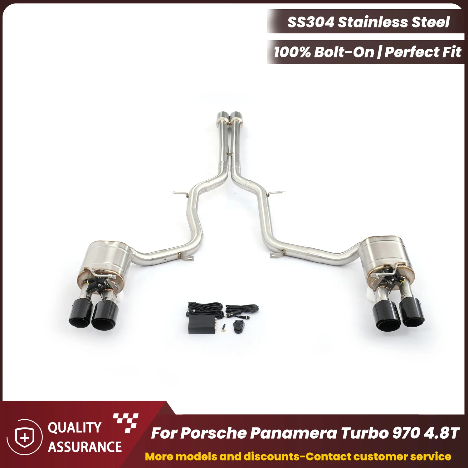 

ECCF Sporty Valvetronic Exhaust Catback Exhaust for Porsche Panamera Turbo 970 4.8T Performance Upgrade Easy Installation