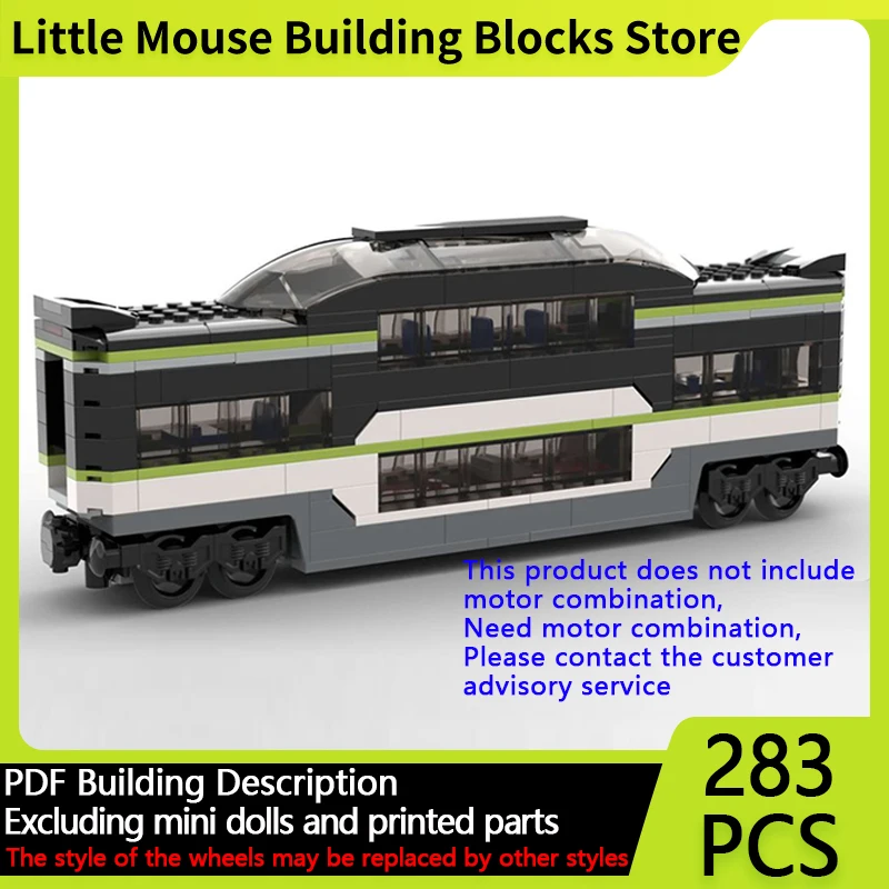 

City Car Model MOC Building Bricks Dome Car For Passenger Train Modular Technology Gifts Holiday Assemble Children Toys Suit