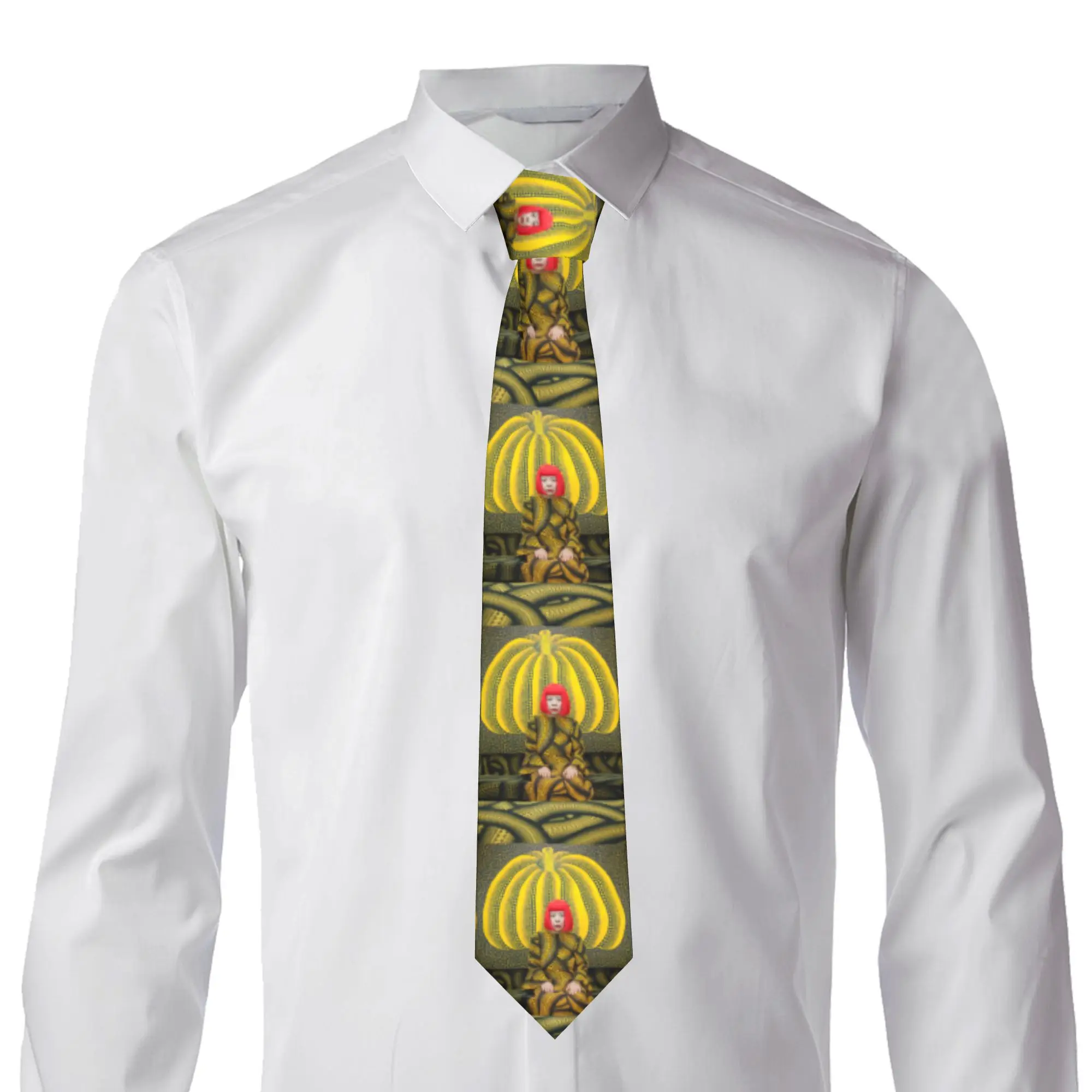 Formal Yayoi Kusama Necktie Men Silk Pumkin Abstract Painting Business Neck Tie