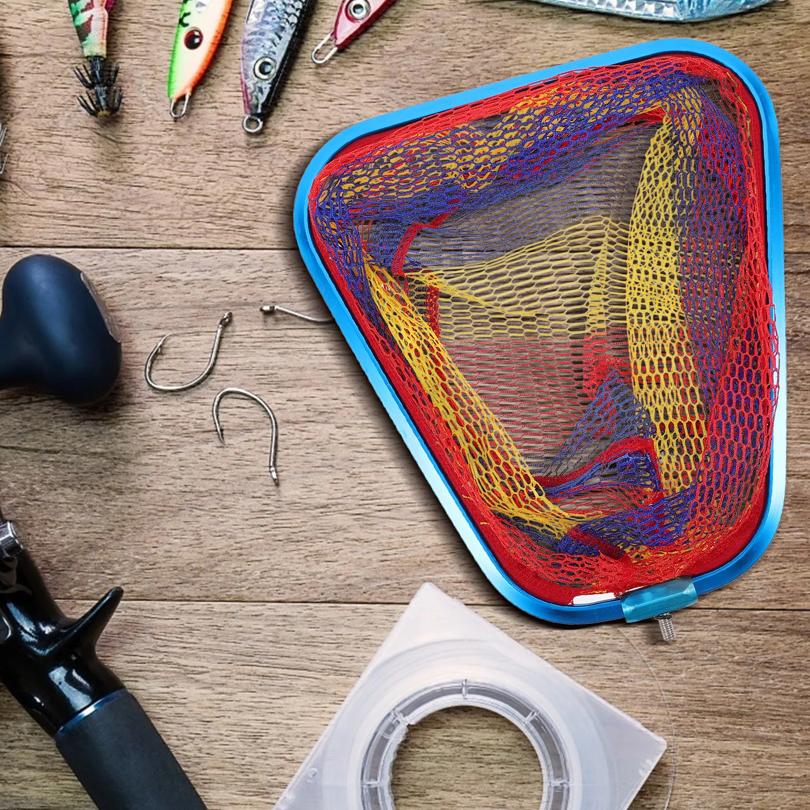 

Aluminum Alloy Fishing Net Lightweight Compact Portable Mesh Net for Freshwater Catching Releasing Multi Purpose Long Serving