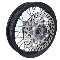 1.60-10 Inch Front Aluminum Alloy Wheel Rim with 190MM Brake Disc Plate Rotor 32 Spoke For Dirt Pit Bike Off-Road Motorcycle